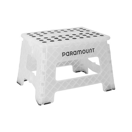 Banqueta Banquinho Dobrável Antiderrapante Clear 32x25x22CM 2134  PARAMOUNT