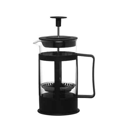 Cafeteira Prensa Francesa De Vidro Com Tampa Preta 350ml