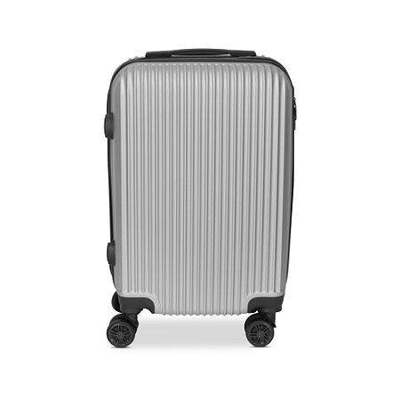 Mala Bordo Prata 10kg Viagem Avião Rod.360 Cadeado Embutido