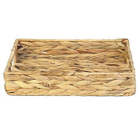 Bandeja Multiuso Fibra Natural Seagrass C/ Alça 30X20X6 CM