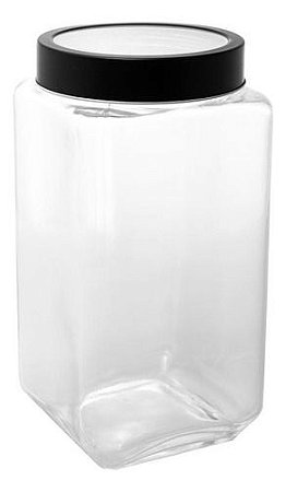 Pote Para Alimentos de Vidro Com Tampa de Metal 22x11Cm