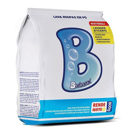 Lava Roupas Sabão em Pó Mais Eficiente 800gr Barbarex
