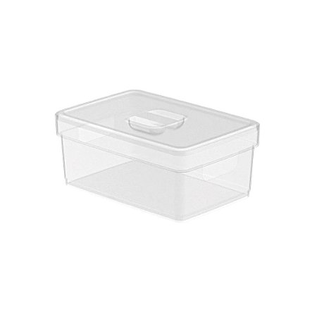 Organizador de Armário Média Transparente C/tampa 25x17x10Cm