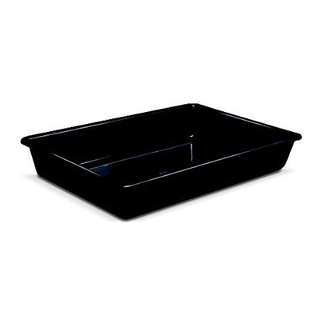 Bandeja Multiuso Sem Tampa Preta 7 litros 44x30x8Cm