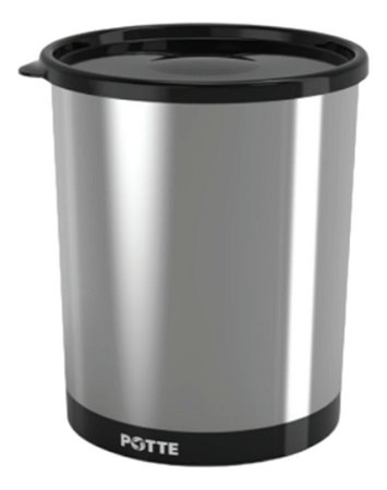 Pote para Alimentos 2,1 Litros Metallic Com Tampa Bpa Free