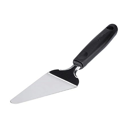 Espátula Pá para Bolo Torta Pizza Aço Inox Cabo Preto Weck