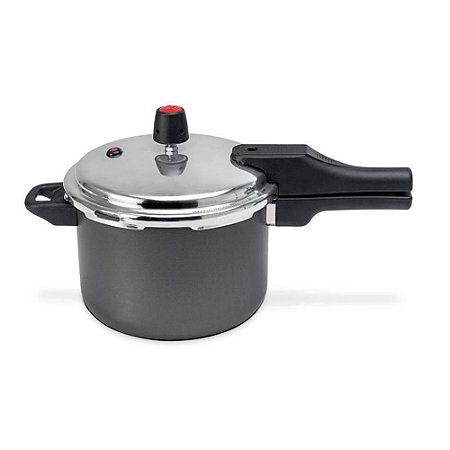 Panela de Pressão Multiflon Quartzo 4,5L Antiaderente Preta
