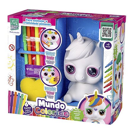 Kit Pintura Infantil Mundo Colorido Divertido Unicórnio