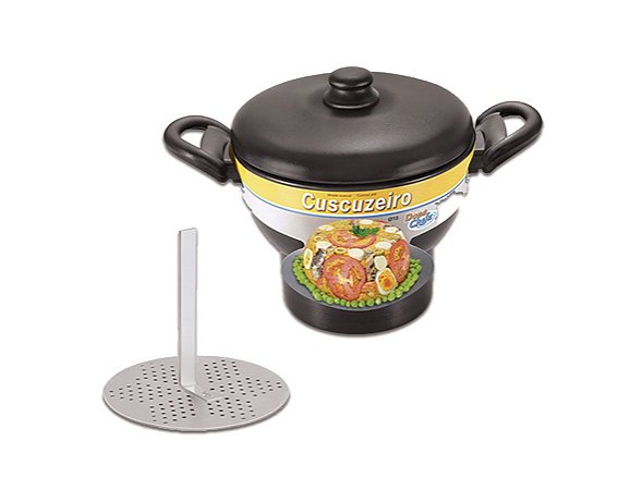 Cuscuzeiro de Aluminio Antiaderente 18 0.004 Dona chefa PROMOÇÃO