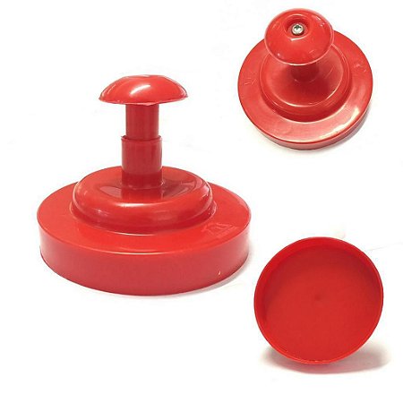 Modelador Amassador de Hamburguer 11Cm Prático PP Vermelho