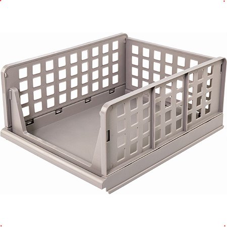 Organizador De Plástico Alto Multiuso Dobrável Empilhável