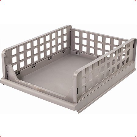 Organizador De Plástico Baixo Multiuso Dobrável Empilhável