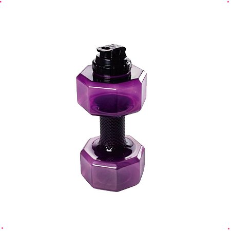 Garrafa Plástica De Academia Halter Fitness 2 Litros Roxo Plasútil 016249