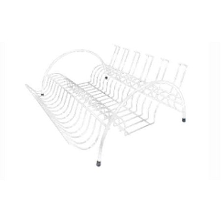 Escorredor de Louças Com Porta Talheres e Copos Branco 43Cm