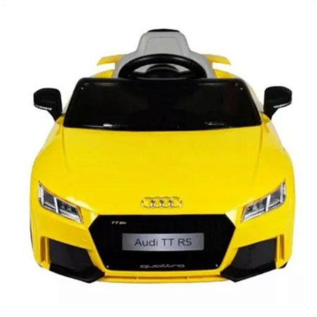 Carro Elétrico Infantil Audi TT RS Amarelo 2.4GHz 12V Bivolt
