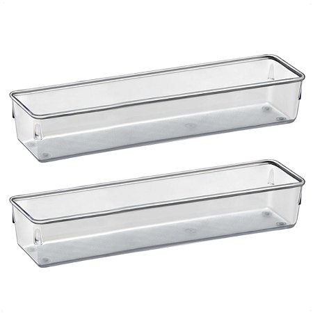 Kit 2 Potes Organizadores Multiuso Modular Retangulares Longo