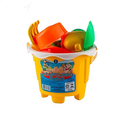 Kit Castelinho Radical N2 Brinquedo Praia Parquinho Infantil  FIBRACX RB02