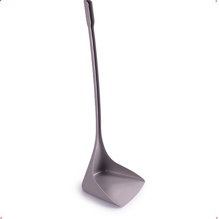 Pá De Lixo Plástica Com Cabo Alto Longo 80,5 Cm Cinza PLASUTIL 015581