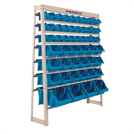 Kit Estante Gaveteiro Com 49 Gavetas Mistas Azul Presto