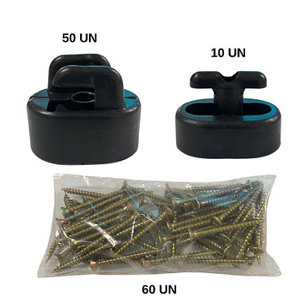 Jg Isolador Elétrico 50 passadores+10 terminais+60 Parafusos