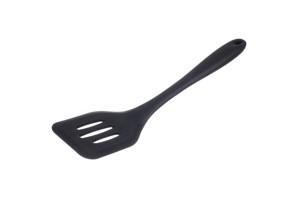 Espátula Perfurada Preta de Silicone 29cm BPA Free Res.240º