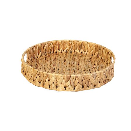 Bandeja de Palha Fibra Natural Seagrass Com Alça 30x6CM