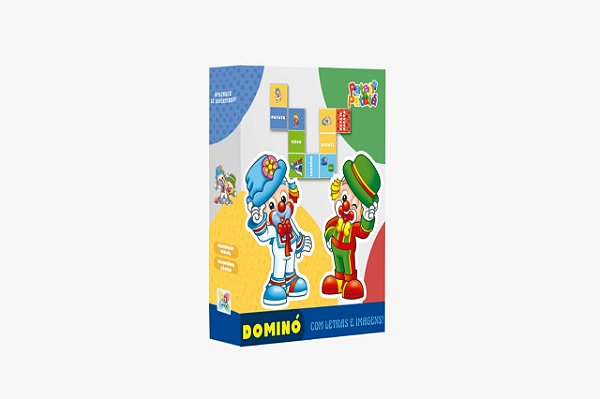 Jogo Domino Letras e Imagens Patati Patata 28 pçs