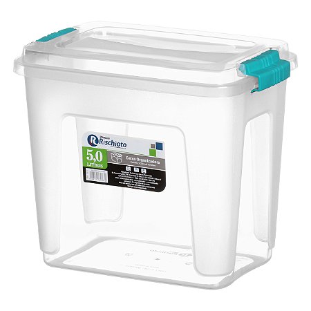 Caixa Organizadora 5 Litros Transparente 0127 Rischioto