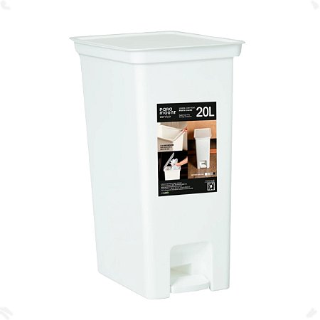 Lixeira Com Pedal 20 Litros  32 X23 X44,5 cm Fly Branco