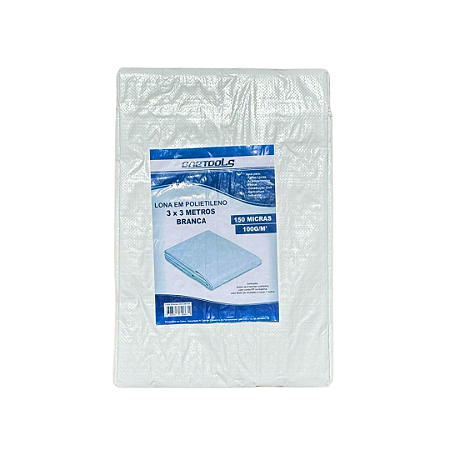 Lona Reforçada BRANCA 3X3 metros 100grs 150 micras ON105 Onetools