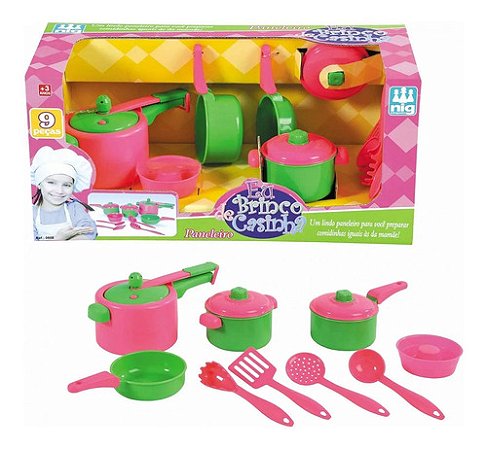 Brinquedo Infantil Menina Kit Paneleiro 9 Pçs 0608 Nig Brinquedos