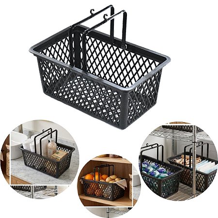 Cesto Para Pregadores e Prendedores de Roupa Cor Preto 4 Lts