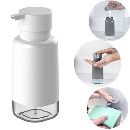 Dispenser Para Detergente Premium Ou 500ml Linha Trium Cor Branco