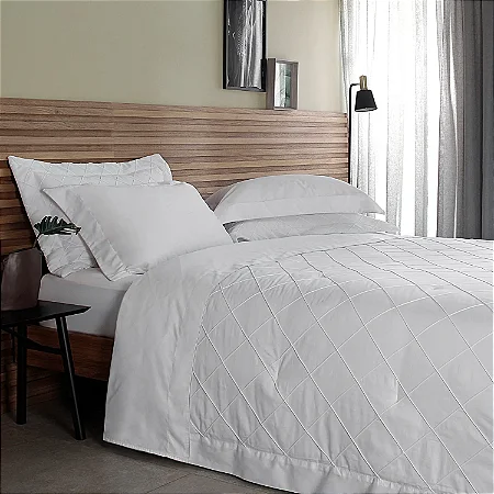 Kit Colcha Extra King 270 Fios Buddemeyer Luxus Etienne 100% Algodão Penteado 3 peças