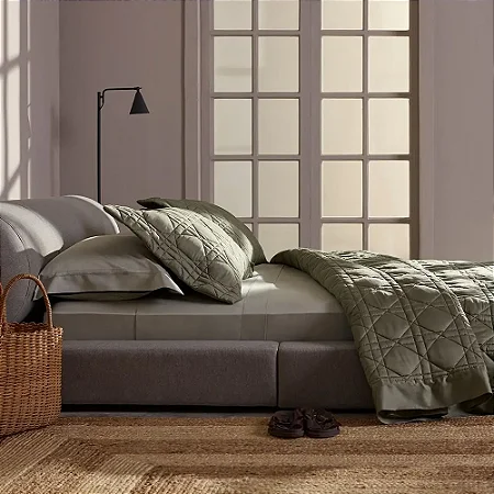 Kit Colcha Queen 270 Fios Buddemeyer Luxus Noah 100% Algodão Penteado 3 peças