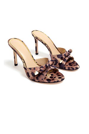 Salto Fino Laço Onça Cetim