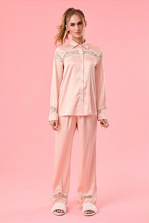 Pijama Claire Laces Pêssego