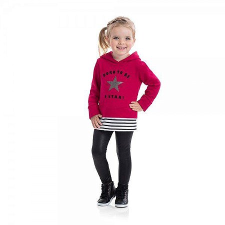 Conjunto Star Pink - Calça Cirrê