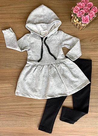 Conjunto Moletom Vestido Botonê
