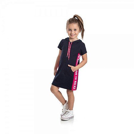 Vestido Faixa lateral - Marinho