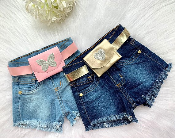 Shorts Jeans Bolsinha