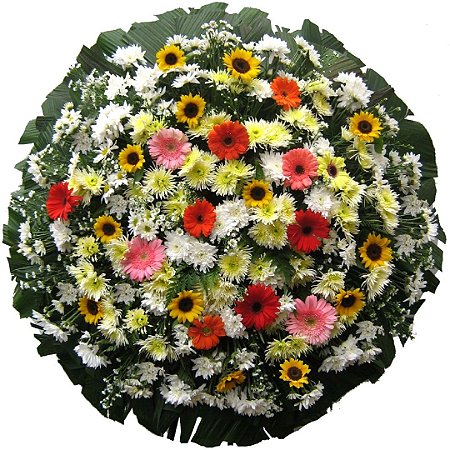 Coroa com Gérberas Coloridas
