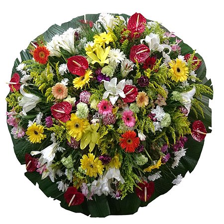 Coroa de Flores com Cores Mistas