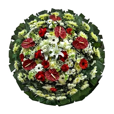 Coroa com Antúrios, Lírios, Gérberas