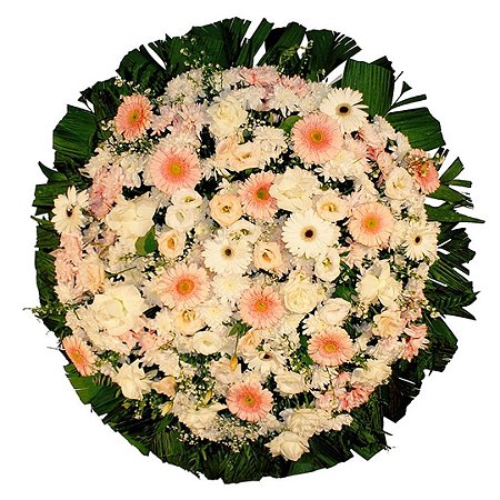 Coroa de Flores com Tons Rosas