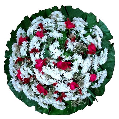 Coroa Com Rosas Colombianas, Crisântemos Selecionados