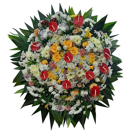 Coroa com Antúrios e Flores Especiais