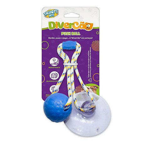 Brinquedo Push Ball Divercão - Azul