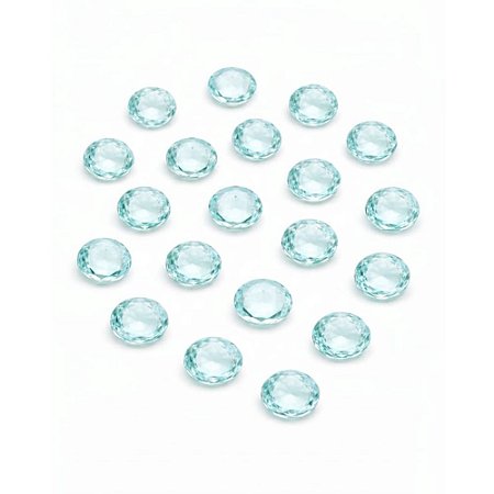 100 UNIDADES ZIRCÔNIA REDONDA CÚBICA AQUAMARINE 4mm