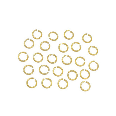 Argolinha Folheada A Ouro Para Montagem De Bijuterias 5mm - 100 Unidades